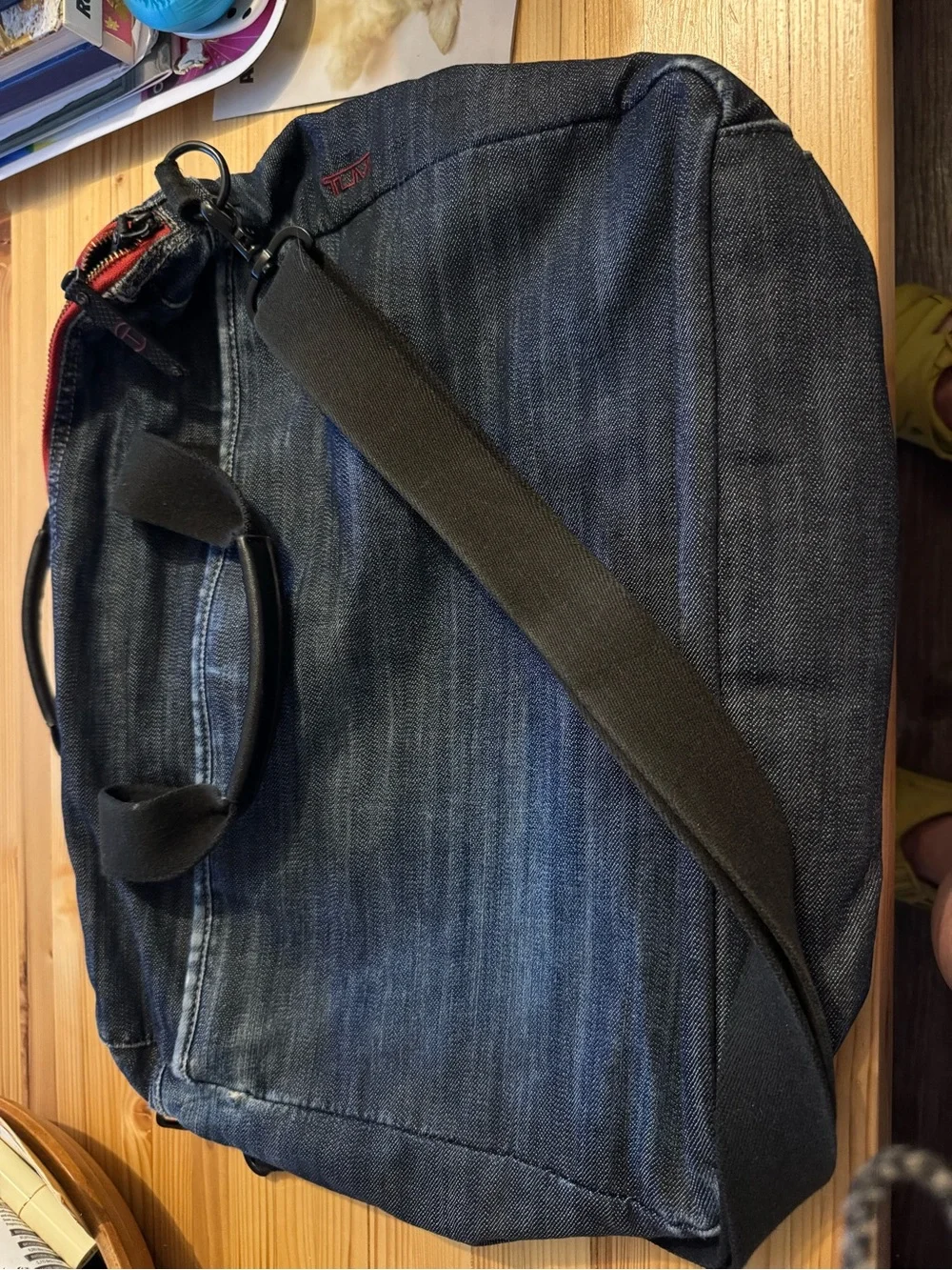 Tumi Tech Dark Blue Denim Messenger Bag